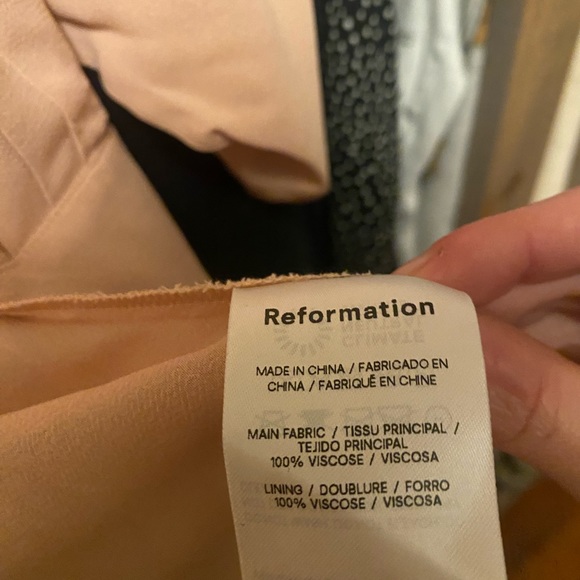 New With Tags NWT Reformation Blush Pink Winslow Wrap Dress - Picture 2 of 8